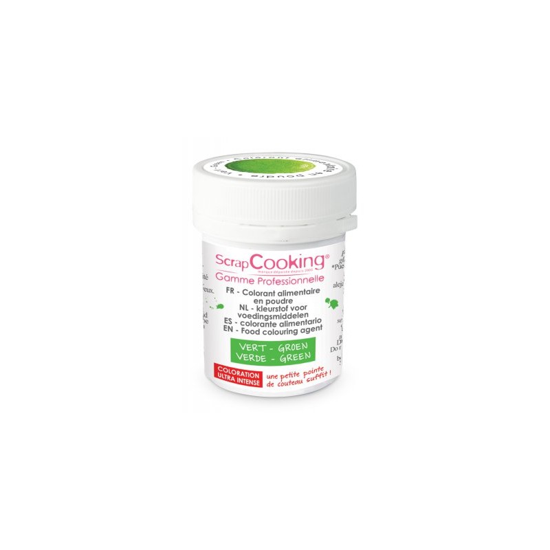 Colorant alimentaire en poudre - vert - 5g - SCRAPCOOKING KDÔME